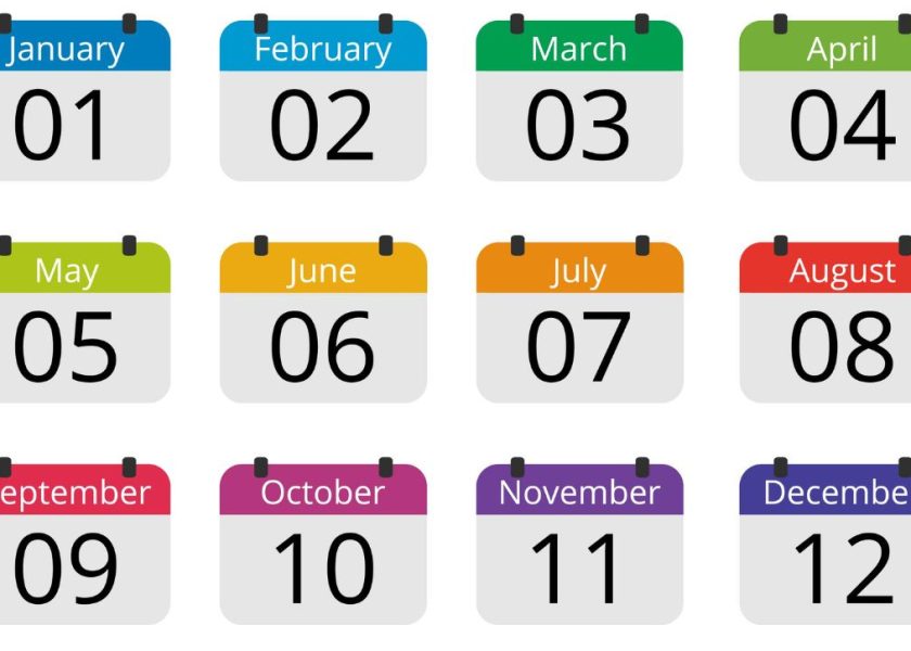 meses del año en inglés