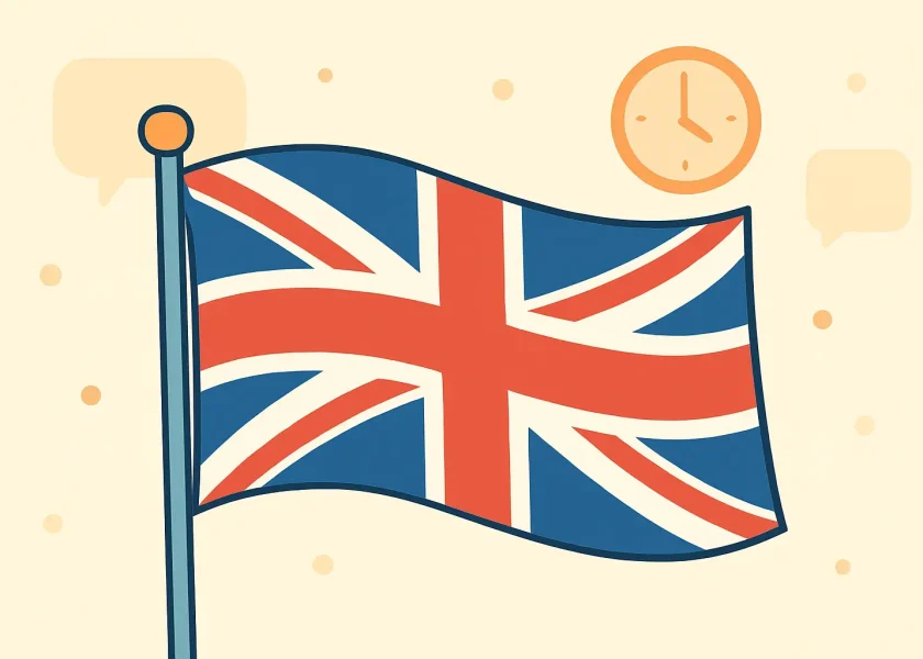 myes my english school drapeau anglais