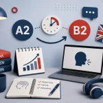 Combien de temps pour passer de A2 à B2 en anglais ?